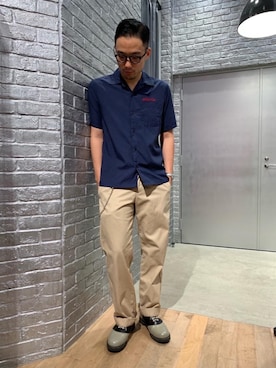 「刺繍」｜「アイテム（財布/小物）」を使った、DUKASHUNさん（メンズ・175cm）の夏コーディネート