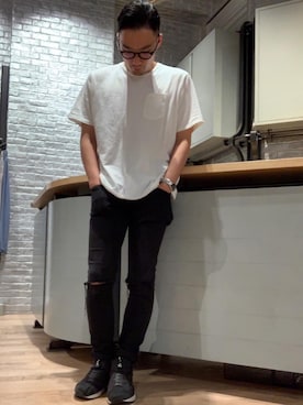 「ビックＴシャツ」｜DUKASHUNさん（メンズ・175cm）の秋コーディネート