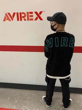 「AVIREX（アヴィレックス）のアイテム（スウェット）」を使った、Kentaさん（メンズ・166cm）の冬コーディネート