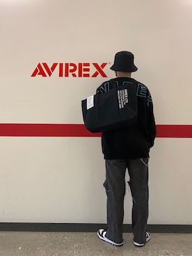 「AVIREX（アヴィレックス）のアイテム（スウェット）」を使った、Kentaさん（メンズ・166cm）の春コーディネート