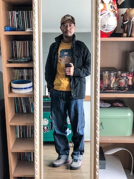 「Herschel Supply（ハーシェルサプライ）のアイテム（帽子）」を使った、Da镇さん（メンズ・170cm）の秋コーディネート