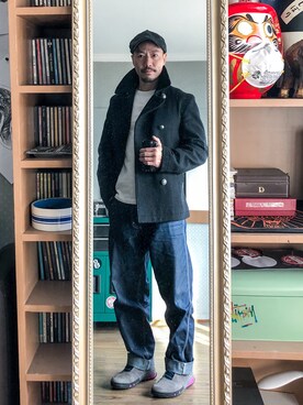 「Paul Smith（ポールスミス）のアイテム（ダッフルコート）」を使った、Da镇さん（メンズ・170cm）の秋コーディネート