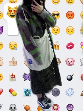 「HOMEMADEのアイテム」を使った、akii。さん（レディース・158cm）の秋コーディネート