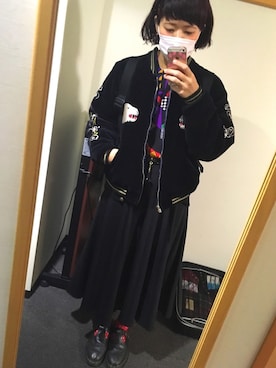 「東洋エンタープライズ（トーヨーエンタープライズ）のアイテム（その他アウター）」を使った、noripyさん（レディース・160cm）の冬コーディネート