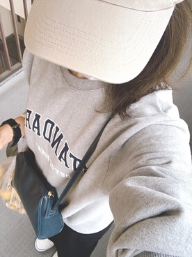 「ISOOK（アイスー）のアイテム（スウェット）」を使った、Eさん（レディース・161cm）の春コーディネート
