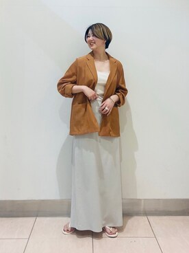 「KBF+」｜「アイテム（ジャケット/アウター）」を使った、まこさん（レディース・160cm）の春コーディネート