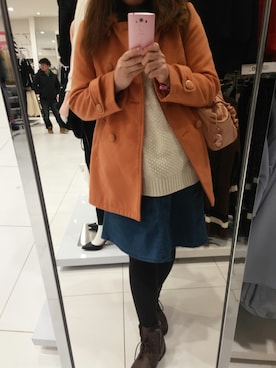 「Honeys（ハニーズ）のアイテム（ダウンジャケット/コート）」を使った、恵美さん（レディース・165cm）の冬コーディネート