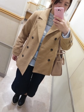 「Honeys（ハニーズ）のアイテム（ダウンジャケット/コート）」を使った、恵美さん（レディース・165cm）の冬コーディネート