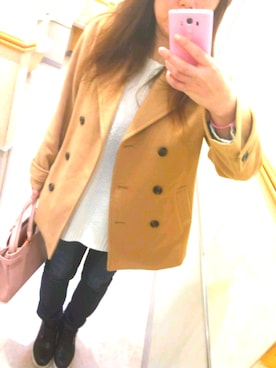 「Honeys（ハニーズ）のアイテム（ダウンジャケット/コート）」を使った、恵美さん（レディース・165cm）の冬コーディネート