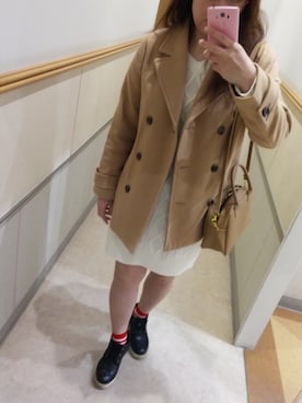 「Honeys（ハニーズ）のアイテム（ダウンジャケット/コート）」を使った、恵美さん（レディース・165cm）の冬コーディネート