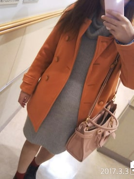 「Honeys（ハニーズ）のアイテム（ダウンジャケット/コート）」を使った、恵美さん（レディース・167cm）の春コーディネート