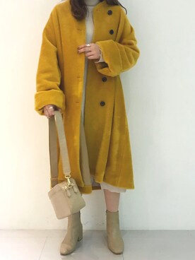 「Omekashi（オメカシ）のアイテム（その他アウター）」を使った、hayataさん（レディース・164cm）の冬コーディネート