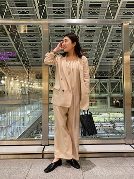 「Omekashi（オメカシ）のアイテム（オールインワン・サロペット）」を使った、hayataさん（レディース・164cm）の春コーディネート