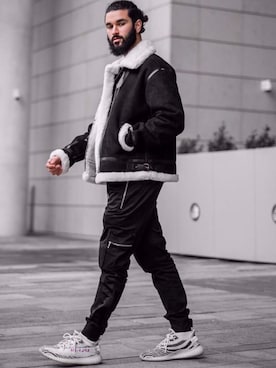 「vetements」｜「アイテム（MA-1）」を使った、Urkoolwearさん（メンズ・178cm）の冬コーディネート