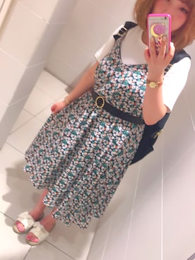 「RAY CASSIN（レイカズン）のアイテム（ワンピース/ドレス）」を使った、𝕡𝕠𝕟さん（レディース・150cm）の夏コーディネート