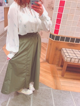 「とろみシャツ」｜𝕡𝕠𝕟さん（レディース・150cm）の冬コーディネート