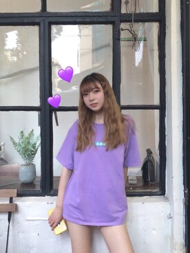 「5BORONYC（ファイブボロ）のアイテム」を使った、叽叽要瘦成一道闪电さん（レディース・158cm）の夏コーディネート