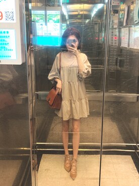 「NICE CLAUP（ナイスクラップ）のアイテム（チュニック）」を使った、Nina 🇹🇼さん（レディース・158cm）の秋コーディネート