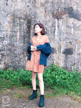 「FRAY（フライ）のアイテム」を使った、Nina 🇹🇼さん（レディース・158cm）の秋コーディネート