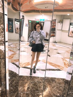 「LA BELLE ETUDE（ラベルエチュード）のアイテム（ブルゾン）」を使った、Nina 🇹🇼さん（レディース・158cm）の秋コーディネート