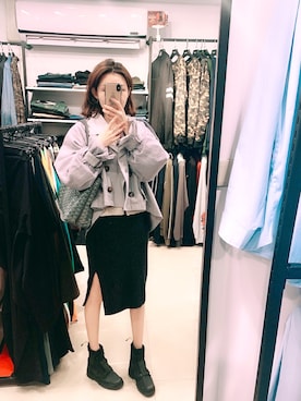 「LA BELLE ETUDE（ラベルエチュード）のアイテム（ブルゾン）」を使った、Nina 🇹🇼さん（レディース・158cm）の秋コーディネート