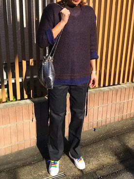 「SueUNDERCOVER（スーアンダーカバー）のアイテム」を使った、えみ☺︎☆さん（レディース・172cm）の冬コーディネート