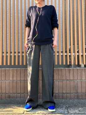 「Sacai（サカイ）のアイテム（その他パンツ）」を使った、えみ☺︎☆さん（レディース・172cm）の春コーディネート