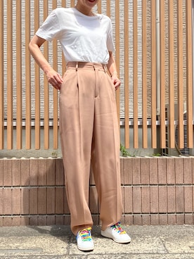 「Saint Laurent（サンローラン）のアイテム（トップス）」を使った、えみ☺︎☆さん（レディース・172cm）の春コーディネート