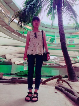 「Jayro（ジャイロ）のアイテム（トップス）」を使った、お湯さん（レディース・157cm）の夏コーディネート