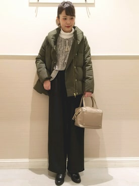 「レプシィム(LEPSIM)」｜「アイテム（ダウンジャケット/コート）」を使った、chiakiさん（レディース・161cm）の冬コーディネート