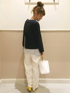 「アイテム（バレッタ/ヘアクリップ、グレー系）」を使った、chiakiさん（レディース・161cm）の冬コーディネート