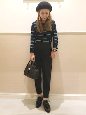 「レプシィム(LEPSIM)」｜「アイテム（ハンチング/ベレー帽）」を使った、chiakiさん（レディース・161cm）の秋コーディネート