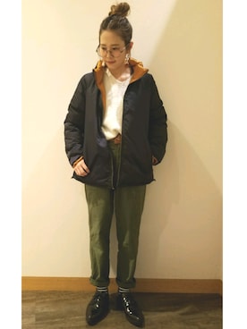「レプシィム(LEPSIM)」｜「アイテム（ダウンジャケット/コート）」を使った、chiakiさん（レディース・161cm）の冬コーディネート