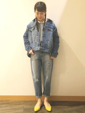 「レプシィム(LEPSIM)」｜「アイテム（デニムジャケット）」を使った、chiakiさん（レディース・161cm）の春コーディネート