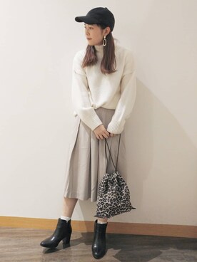 「レプシィム(LEPSIM)」｜「アイテム（キャップ）」を使った、chiakiさん（レディース・161cm）の冬コーディネート