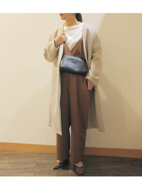 「レプシィム(LEPSIM)」｜「アイテム（オールインワン・サロペット）」を使った、chiakiさん（レディース・161cm）の冬コーディネート