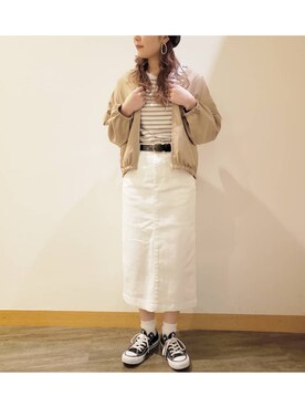 「レプシィム(LEPSIM)」｜「アイテム（ブルゾン）」を使った、chiakiさん（レディース・161cm）の春コーディネート