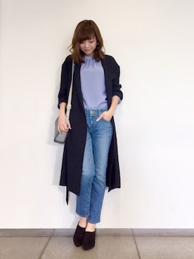 「STUDIOUS（ステュディオス）のアイテム（トレンチコート）」を使った、naaaさん（レディース・162cm）の春コーディネート