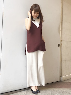 「STUDIOUS（ステュディオス）のアイテム（パンプス）」を使った、naaaさん（レディース・162cm）の春コーディネート