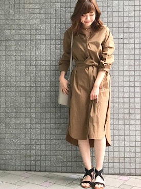 「STUDIOUS（ステュディオス）のアイテム（サンダル）」を使った、naaaさん（レディース・162cm）の春コーディネート