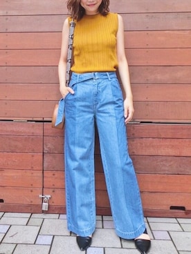 「STUDIOUS（ステュディオス）のアイテム（サンダル）」を使った、naaaさん（レディース・162cm）の夏コーディネート