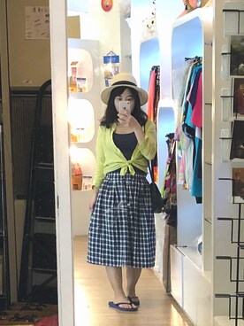 「H&M（エイチ・アンド・エム）のアイテム（タンクトップ）」を使った、lliminliuuさん（レディース・148cm）の冬コーディネート