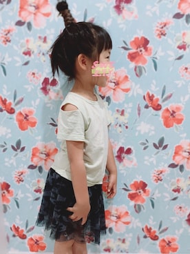 「SMELLY（スメリー）のアイテム」を使った、®️ikunan☺︎さん（キッズ・110cm）の春コーディネート