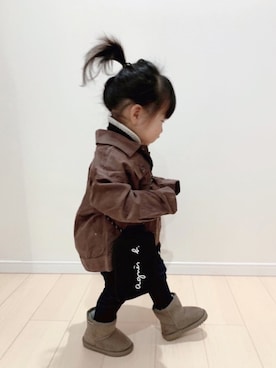 「allolun.（オールオルン）のアイテム（ジャケット/アウター）」を使った、®️ikunan☺︎さん（キッズ・80cm）の冬コーディネート