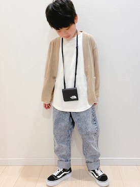 「アイテム（タンクトップ）」を使った、®️ikunan☺︎さん（キッズ・120cm）の春コーディネート