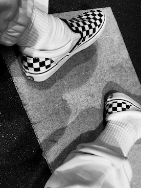 「VANS（バンズ）のアイテム（シューズ、グリーン系）」を使った、バーニーさん（メンズ・165cm）の春コーディネート
