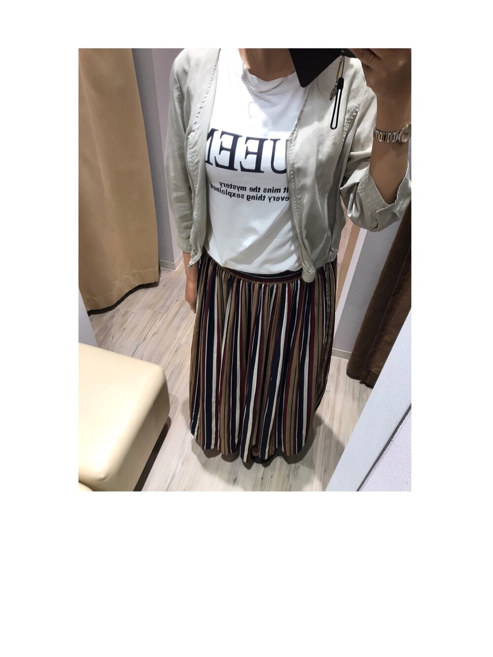 「アパレル、おしゃれになりたい、スカートスタイル、夏コーデ、サラサラ素材、ロゴT、いいねお願いします💕、いいね返し」｜「GLOBAL WORKのエアカルリラックスEVA/サンダル/878530（サンダル、ブラック系）」を使った、pypy02さん（レディース・163cm）の夏コーディネートの1枚目の写真