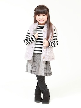 「アイテム（ベスト）」を使った、RAGMARTさん（キッズ・109cm）の冬コーディネート