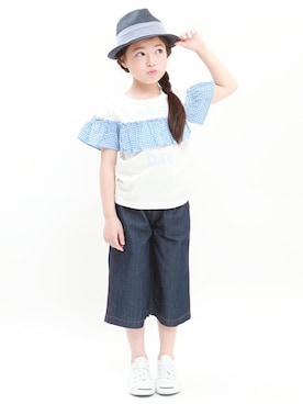 「RAGMART（ラグマート）のアイテム（帽子）」を使った、RAGMARTさん（キッズ・109cm）の春コーディネート