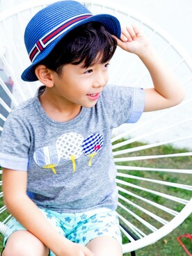 「RAGMART（ラグマート）のアイテム（帽子）」を使った、RAGMARTさん（キッズ・107cm）の夏コーディネート